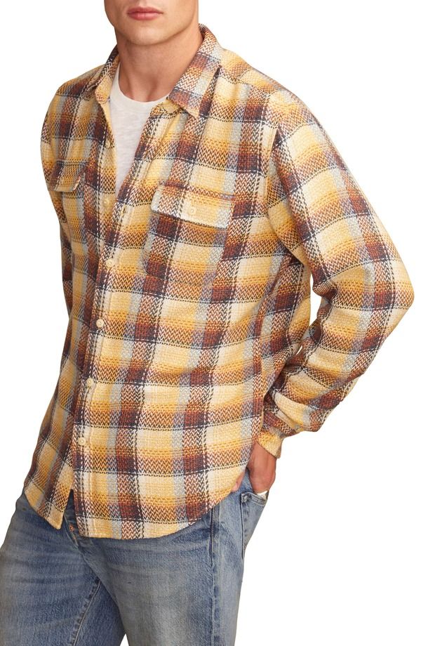ラッキーブランド メンズ トップス シャツ Lucky Brand Plaid Flannel Utility Shirt Yellow Plaid イエロー 22,185円