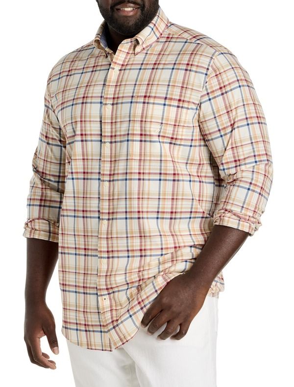 ナウティカ メンズ トップス シャツ トール Nautica Big Tall Plaid Sport Shirt Coconut Sorbet チェック 21,885円