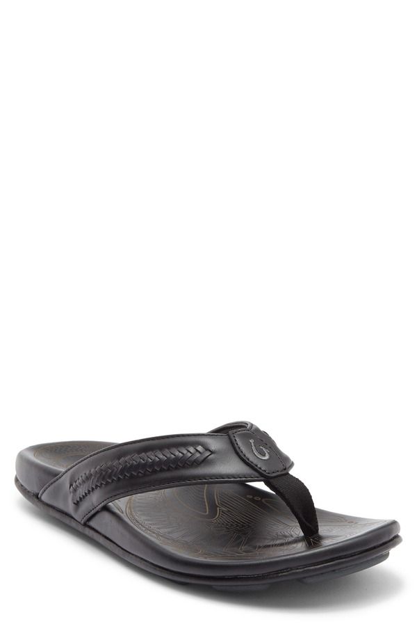 オルカイ メンズ シューズ サンダル OluKai Mea Ola Mano Sandal Black Dark Shadow ブラック