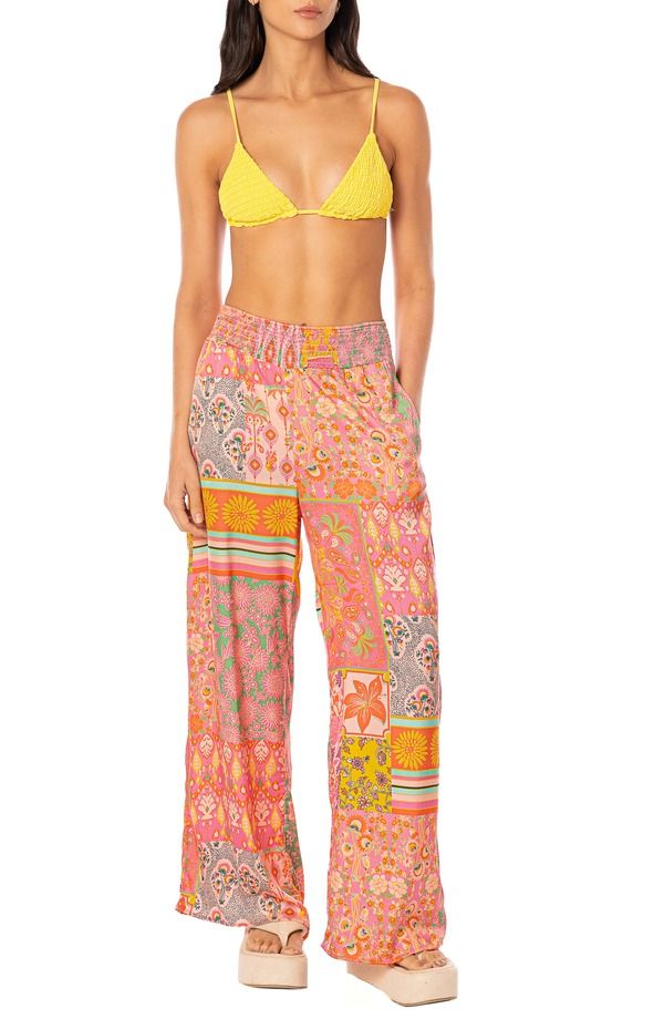 マージ レディース ボトムス レギンス パンツ Maaji Boho Damask Marsala CoverUpants Bright Pink ピンク