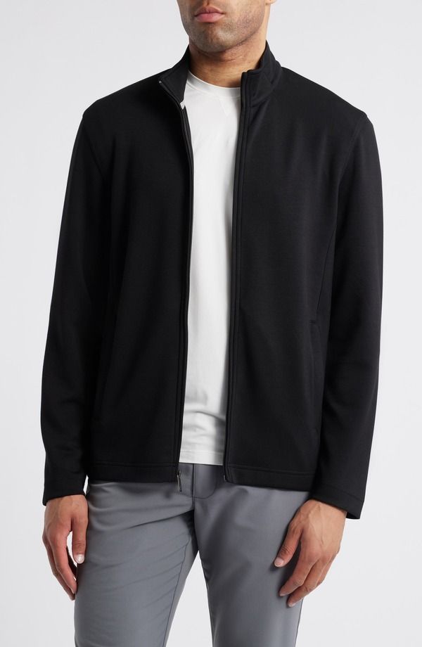 ジョンストンアンドマーフィー メンズ アウター パーカー・スウェット シャツ Johnston Murphy ZipUp Sweatshirt Black ブラック