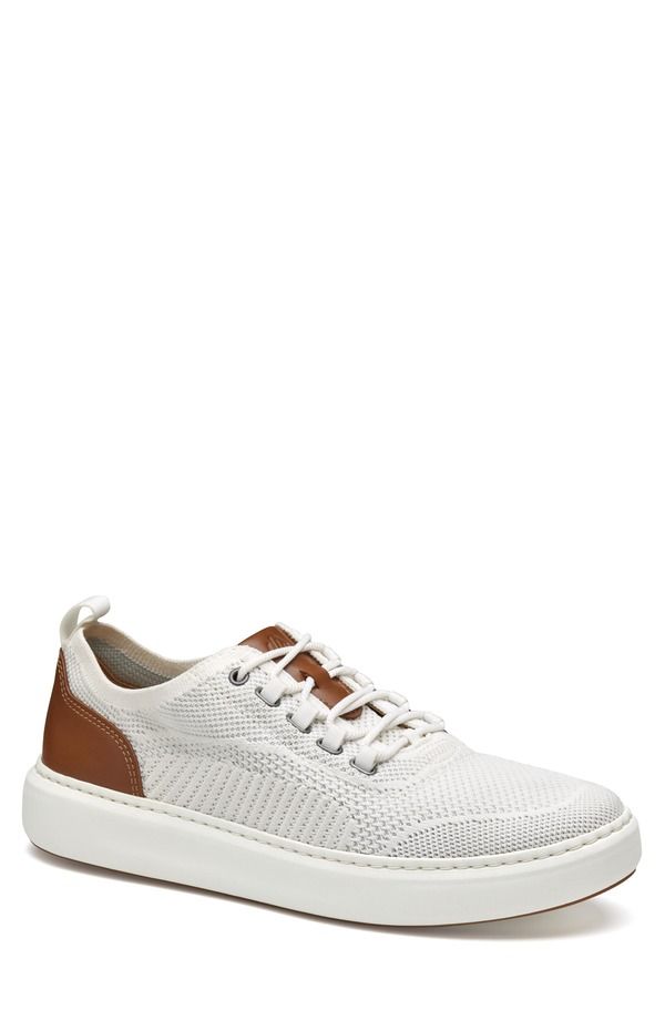 ジョンストンアンドマーフィー メンズ シューズ スニーカー ニット Johnston Murphy Anders Knit Sneaker White Knit ホワイト