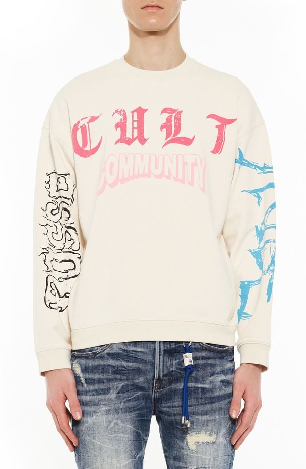 カルト オブ インディビジュアリティ メンズ アウター パーカー・スウェット クルーネック シャツ グラフィック Cult of Individuality Graphicrewneck Sweats