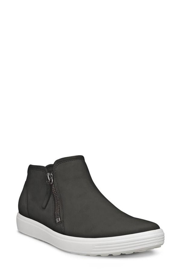 エコー レディース シューズ スニーカー ECCO Soft 7 Mid Top Zip Sneaker Black ブラック