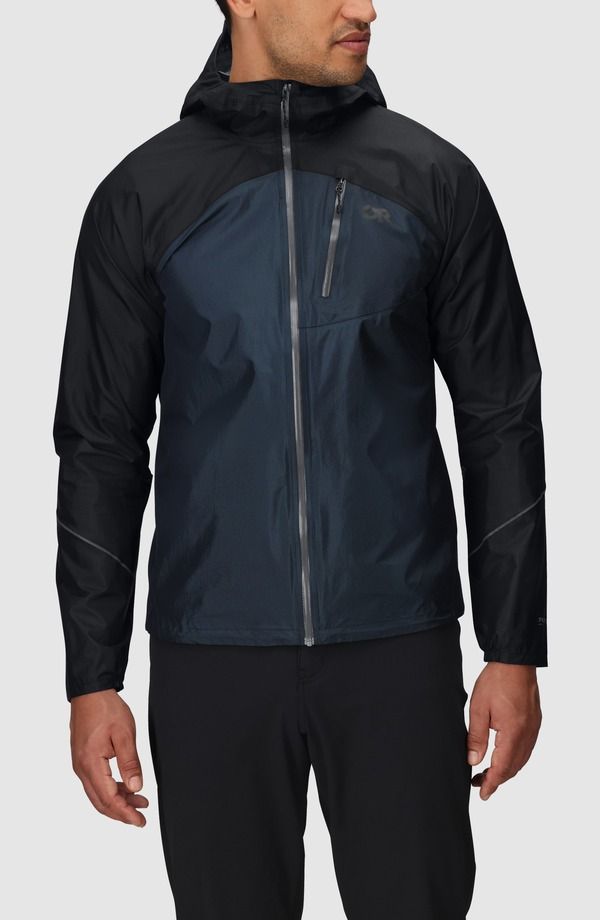 アウトドアリサーチ メンズ アウター ジャケット・ブルゾン フーデッドジャケット Outdooresearchelium Rain Ultralight Hooded Jacket Atlantic