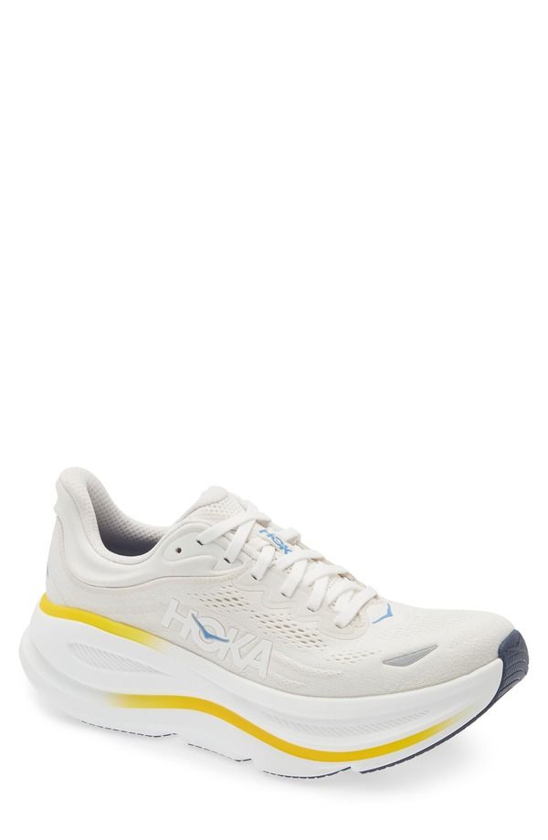 ホカオネオネ メンズ シューズ スニーカー HOKA Bondi 9 Running Shoe White Grout ホワイト