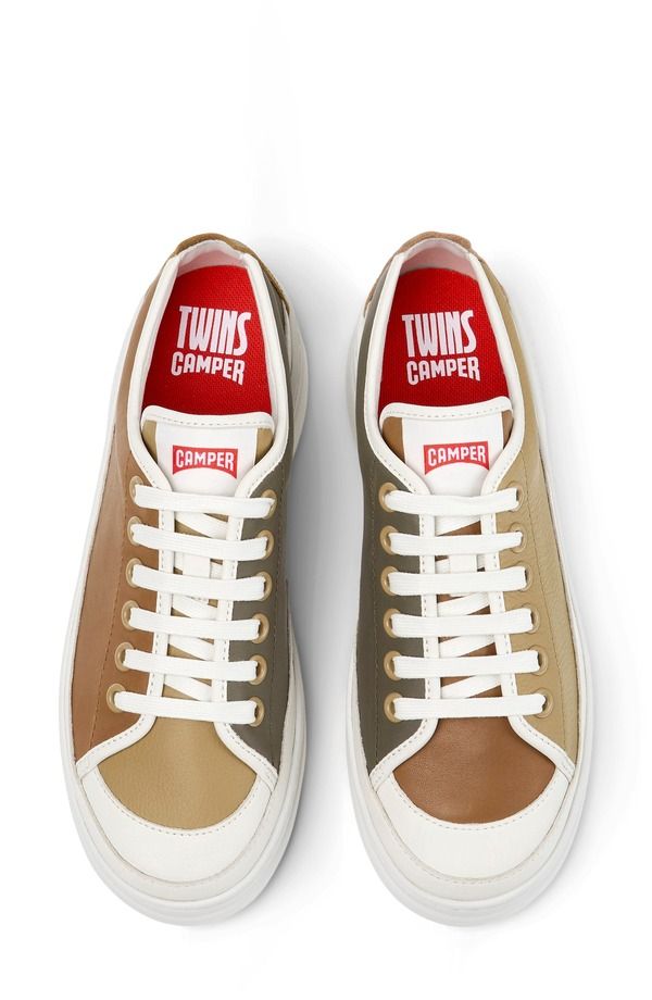 カンペール レディース シューズ スニーカー プラットフォーム Camperunner Up Twins Platform Sneaker Multi Brown ブラウン