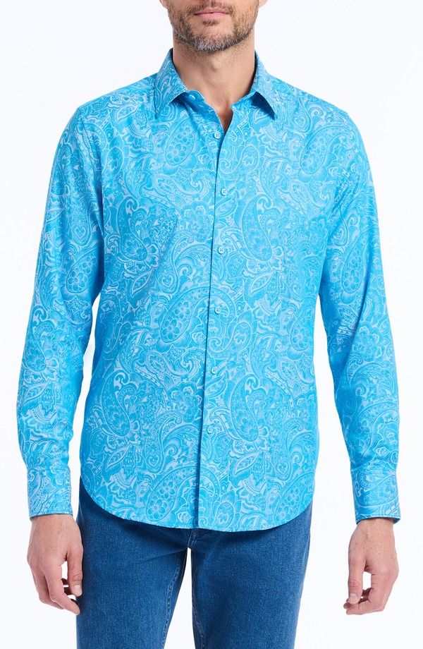 ロバートグラハム メンズ トップス シャツ フラワー柄 プリント フラワー Robert Graham Hudson Floral Print ButtonUp Shirt Blue ブルー