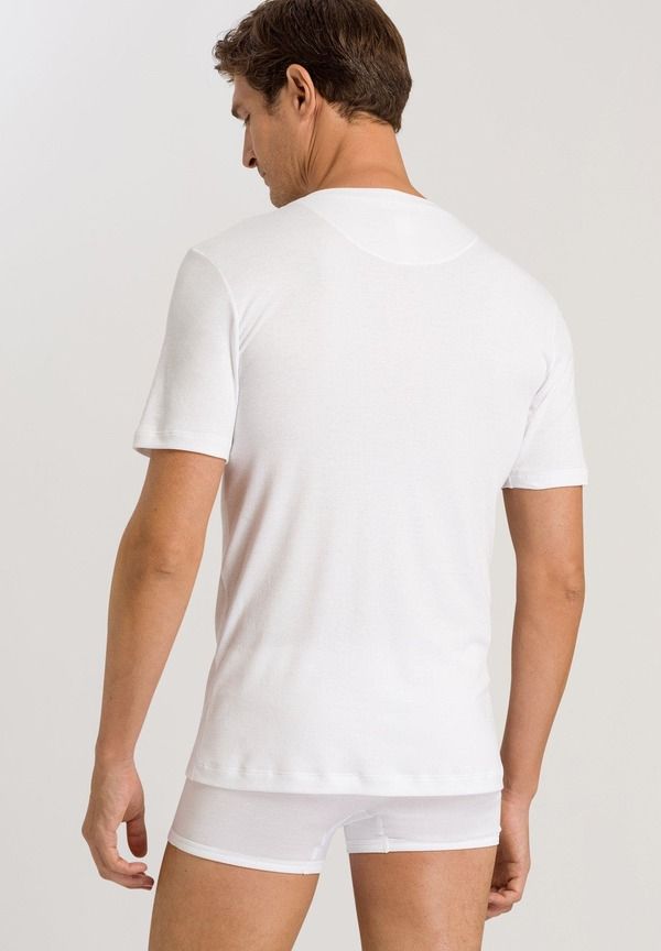 ハンロ メンズ トップス Tシャツ Vネック コットン Hanro Sea Island Cotton VNeck TShirt White ホワイト