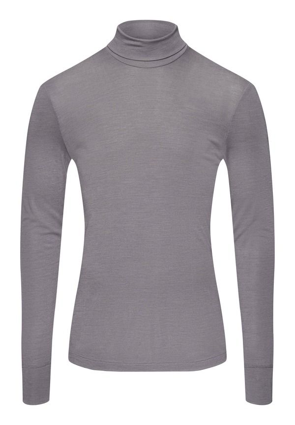 ハンロ メンズ トップス Tシャツ タートルネック ウール シルク Hanro Woolen Silk Thermal Turtleneck Nordic Grey グレー