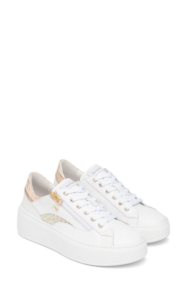 ネーロ ジャルディーニ レディース シューズ スニーカー プラットフォーム NeroGiardini Side Ziplatform Sneaker White Multi ホワイト 53,880円
