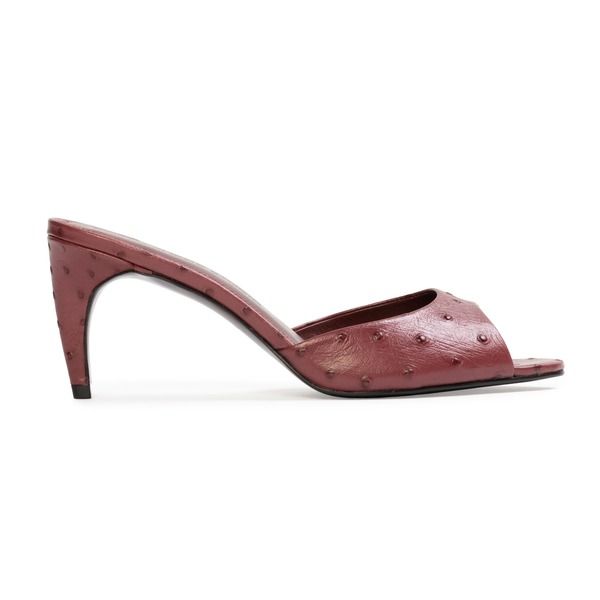 ブラックスエードスタジオ レディース シューズ サンダル BLACK SUEDE STUDIO Jazz 70 Sandal Ruby Ostrich Leather ルビー