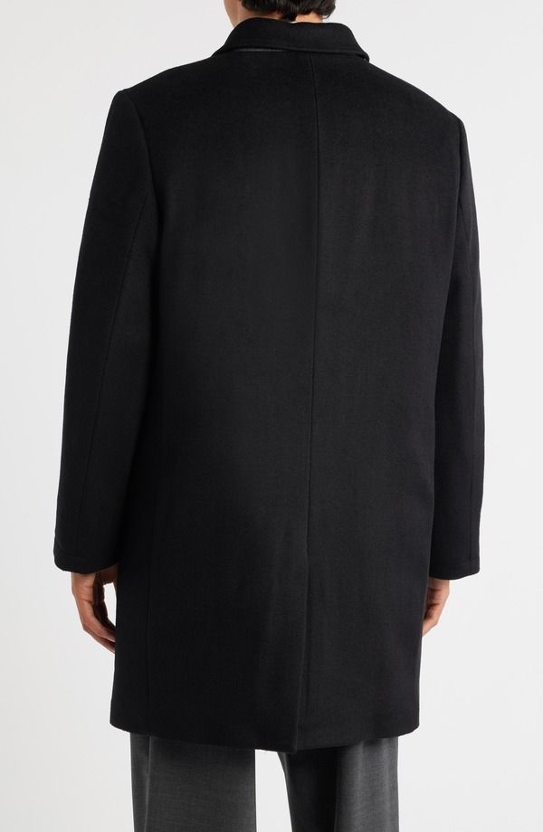 ハート シャフナー マルクス メンズ アウター ジャケット・ブルゾン ウール コート Hart Schaffner Marx Melville Wool Blend Longline Coat Bla