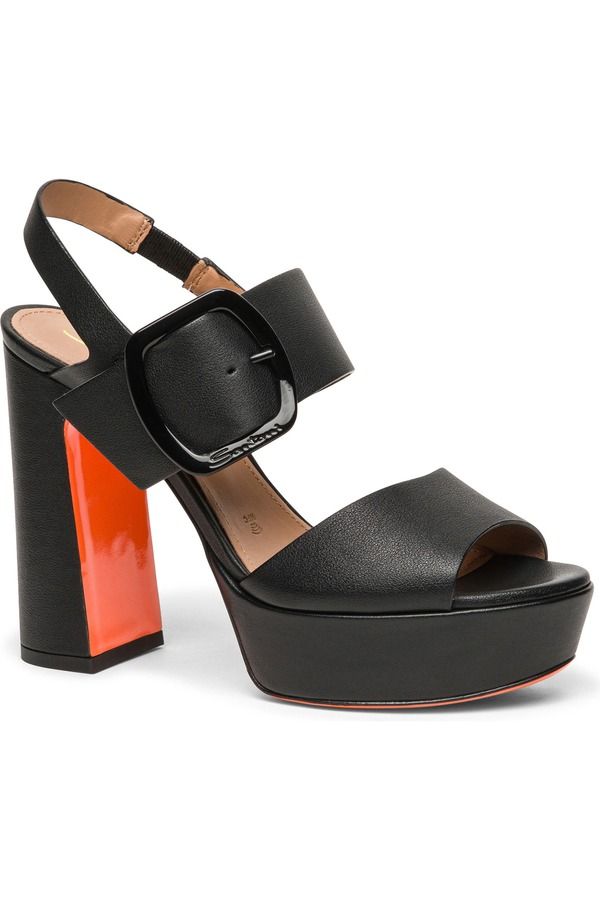 サントーニ レディース シューズ サンダル ヒール Santoni Womens highheel sandal Black ブラック 152,400円