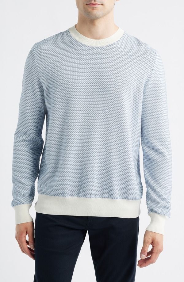 ボス メンズ アウター パーカー・スウェット セーター シルク コットン BOSS Umino Silk Cotton Blend Sweater Open White ホワイト