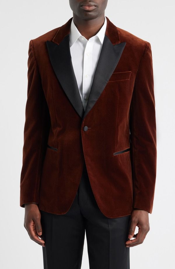 ボス メンズ アウター ジャケット・ブルゾン ベルベット コットン BOSS Hutson Cotton Velvet Dinner Jacket Dark Orange オレンジ 58,740円