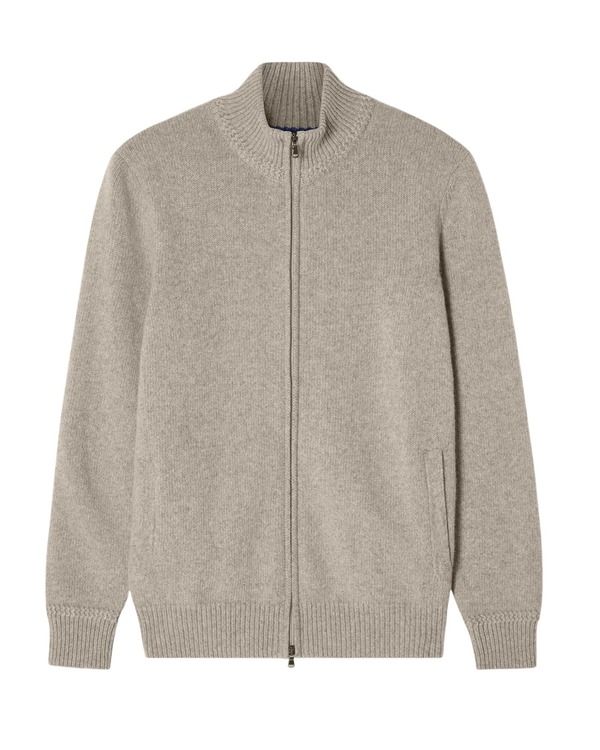 ロバート タルボット メンズ アウター パーカー・スウェット セーター Robertalbott Graham Cashmere Blend Full Zip Sweater Natural 104,400円