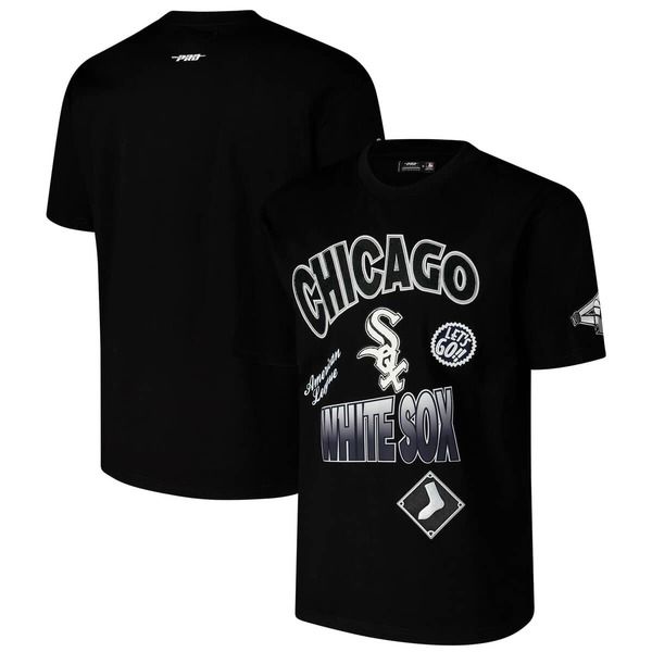 プロスタンダード メンズ トップス Tシャツ Mens Pro Standard Black Chicago White Sox Turn It Up Dropped Shoulder TShirt 15,466円