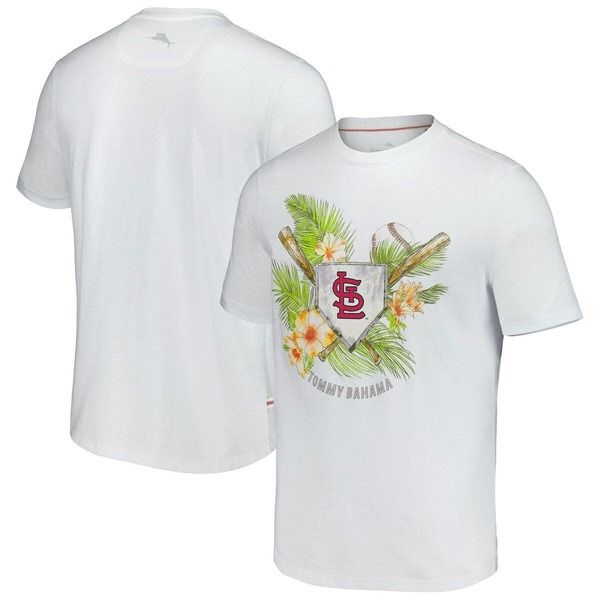 トッミーバハマ メンズ トップス Tシャツ Mens Tommy Bahama White St Louis Cardinals Island League TShirt White ホワイト
