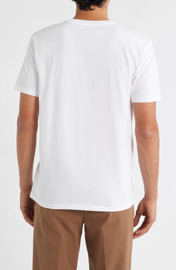 ブリクストン メンズ トップス Tシャツ コットン グラフィック Brixton Wellston Tailored Fit Cotton Graphic TShirt White ホワイト