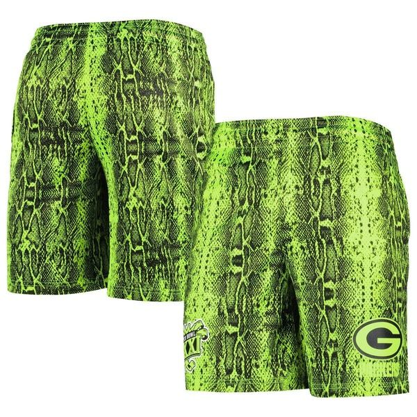 ニューエラ メンズ ボトムス ハーフパンツ・ショーツ ショートパンツ Mens New Era Neon Green Bay Packersummer Pop Shorts Neon Green ネオその他