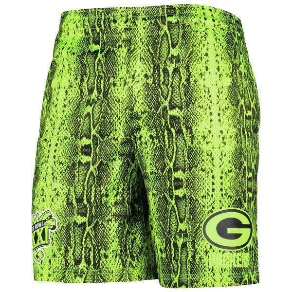 ニューエラ メンズ ボトムス ハーフパンツ・ショーツ ショートパンツ Mens New Era Neon Green Bay Packersummer Pop Shorts Neon Green ネオ