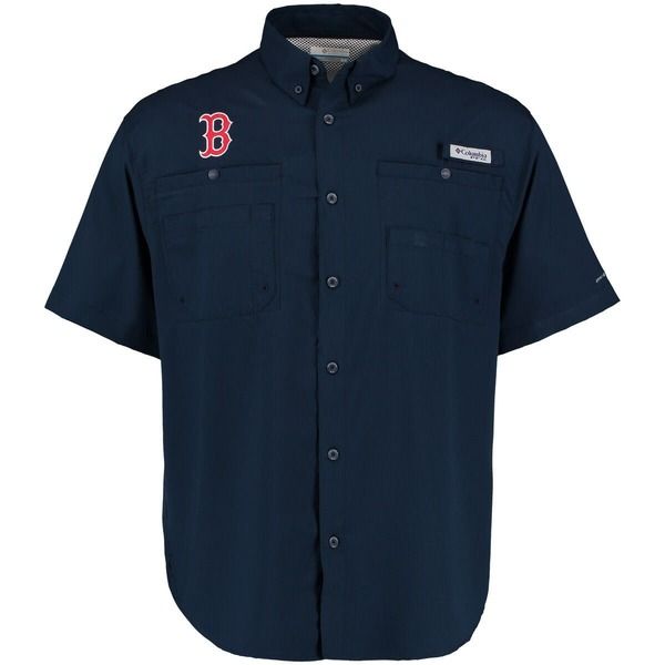 コロンビア メンズ トップス シャツ ダウン Mens Columbia Navy Boston Red Sox Tamiami OmniShade ButtonDown Shirt Navy ネイビ 18,446円