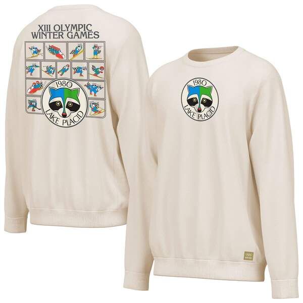 アウタースタッフ メンズ パーカー・スウェット シャツ Mens Outerstuff Cream Lake Placid 1980 Winter Olympics Eventsweatshirt C