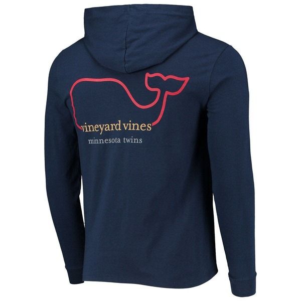 ヴァインヤードヴァインズ メンズ トップス Tシャツ パーカー Mens Vineyard Vines Navy Minnesota Twins Long Sleeve Hoodie TShirt N