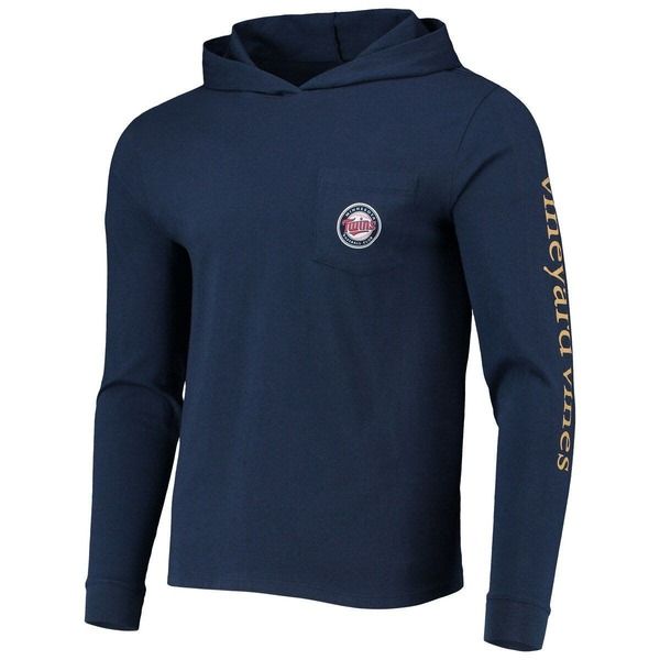 ヴァインヤードヴァインズ メンズ トップス Tシャツ パーカー Mens Vineyard Vines Navy Minnesota Twins Long Sleeve Hoodie TShirt N