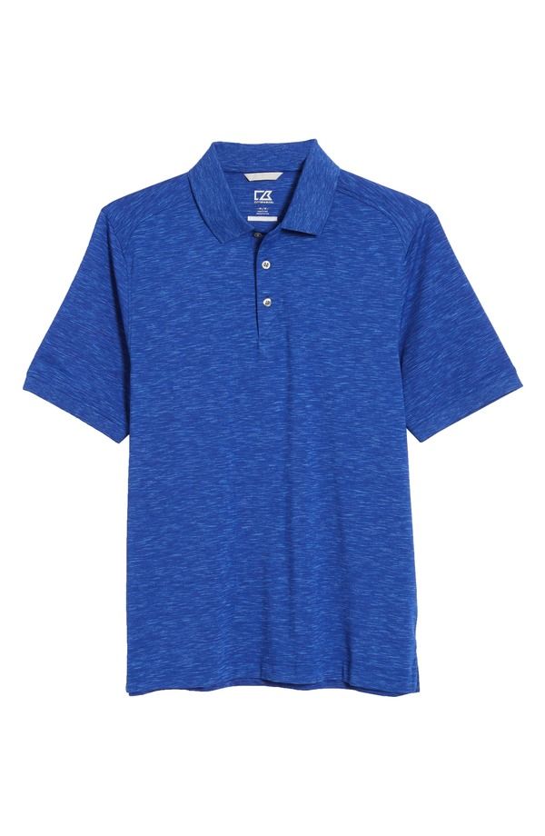 カッターアンドバック メンズ トップス ポロシャツ ジャージー Cutter Buck Advantage Space Dye Jersey Polo Dark Tour Blue ブルー