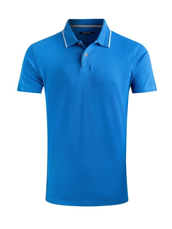 ウィアードフィッシュ メンズ トップス ポロシャツ Weird Fish Powell Textured Polo Shirt Blue Sapphire ブルー