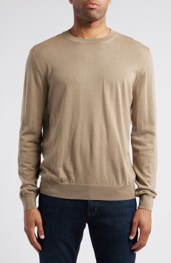 マンゴ メンズ アウター パーカー・スウェット クルーネック ウール セーター MANGO Crewneck Wool Sweater Sand サンド