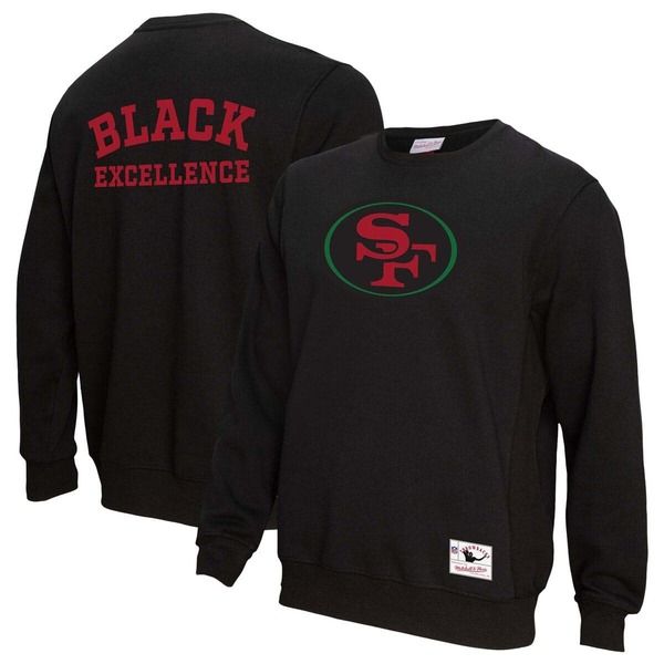 ミッチェルネス レディース アウター パーカー・スウェット シャツ Unisex Mitchell Ness Black San Francisco 49ers Black Excellence Co