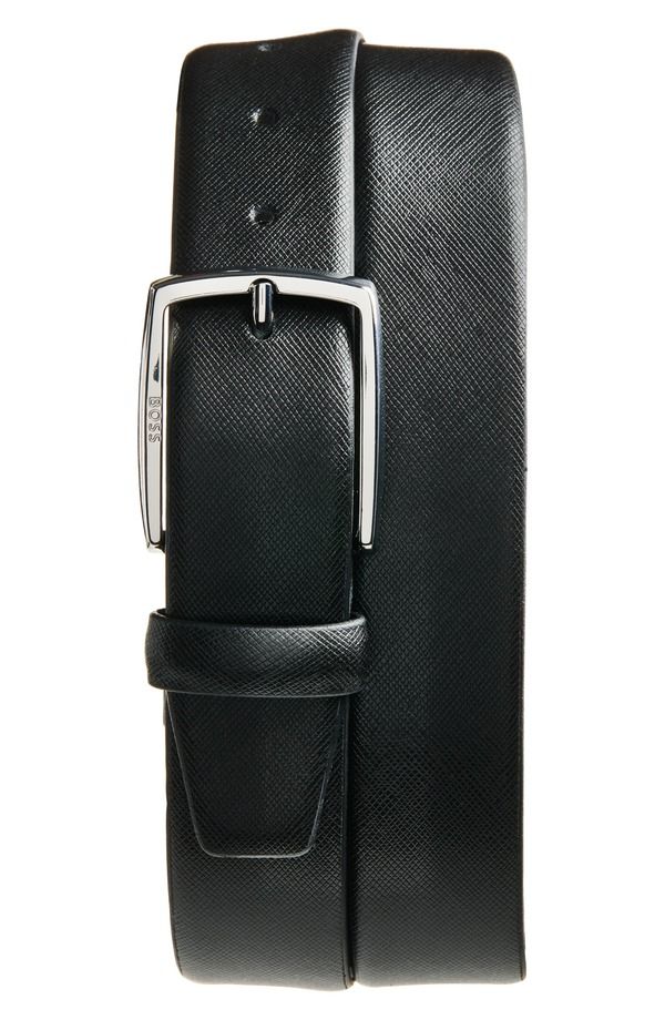 ボス メンズ アクセサリー ベルト レザー BOSS Celie Leather Belt Black ブラック 20,610円