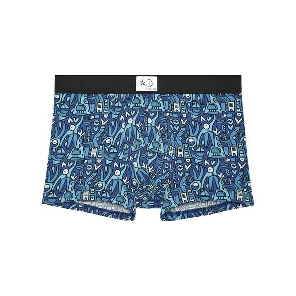 ホム メンズ アンダーウェア ボクサーパンツ HOM Voyages Boxer Briefs Blue Print ブルー