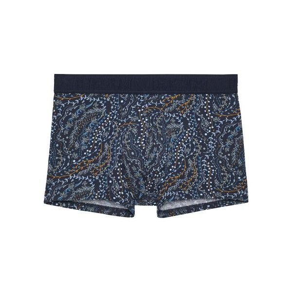 ホム メンズ アンダーウェア ボクサーパンツ HOM Fontainebleau Boxer Briefs Navy Print ネイビー