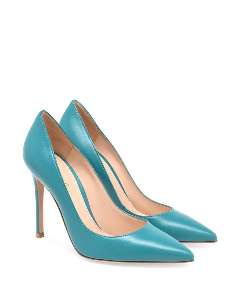 ジャンヴィト ロッシ レディース シューズ パンプス Gianvito Rossi Womens Gianvito 105 Pumps Turquoise Leather ターコイズ