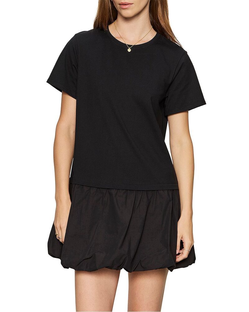 サンクチュアリー レディース トップス シャツ Sanctuary For Keeps Bubble TShirt Dress Black ブラック