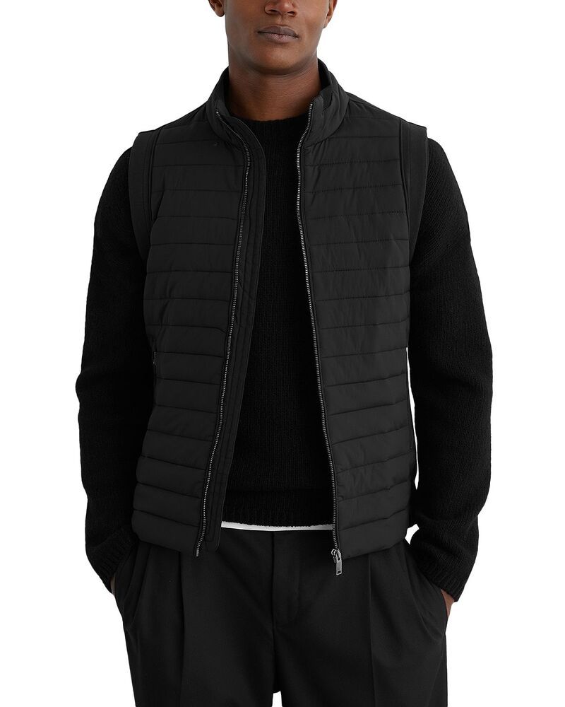 レイス メンズ アンダーウェア ボクサーパンツ フルジップ ジレ REISS Zip Through Gilet Black ブラック