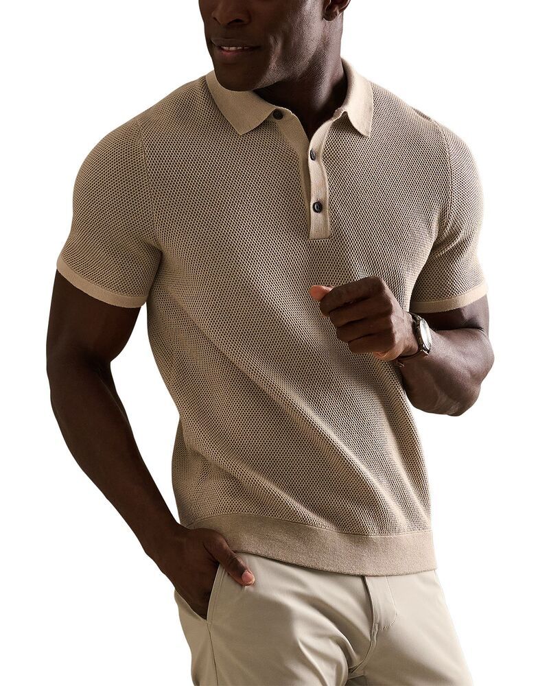 ローヌ メンズ トップス ポロシャツ ニット Rhone Mercer Knit Polo Shirt Bone