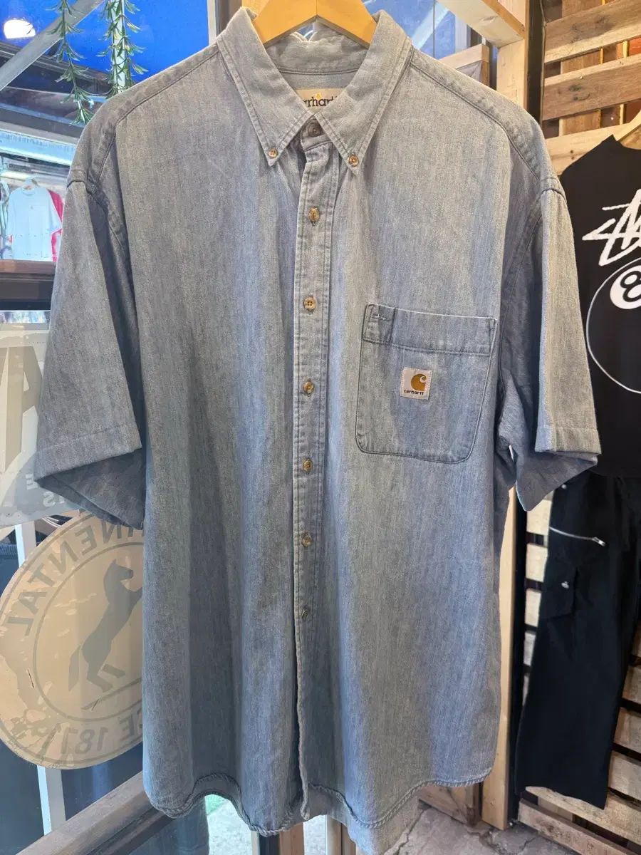 Carhartt カーハート ライトブルー 半袖 シャツ XL