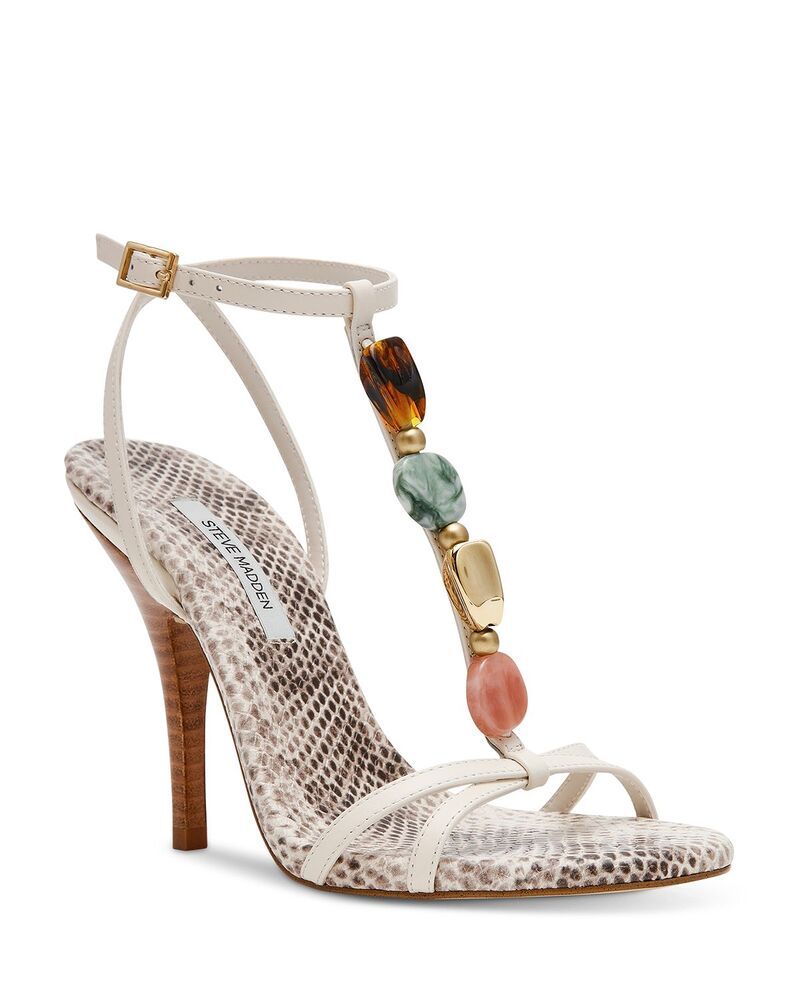 スティーブ マデン レディース シューズ サンダル STEVE MADDEN Womens Frenzi Embellished Sandals Natural Snake 28,470円