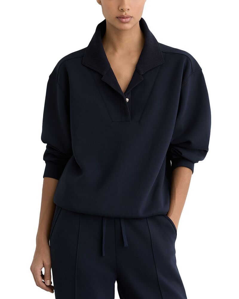 レイス レディース アウター パーカー・スウェット シャツ REISS Bella Sweatshirt Navy ネイビー