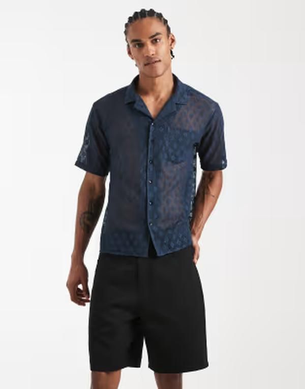 エイソス メンズ ボトムス ハーフパンツ・ショーツ ASOS DESIGN jorts in mid length Black ブラック