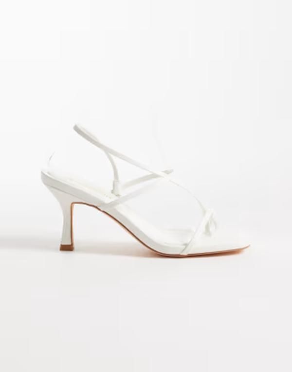 グラマラス レディース シューズ サンダル ヒール Glamorous barely there heeled sandals WHITE PU ホワイト