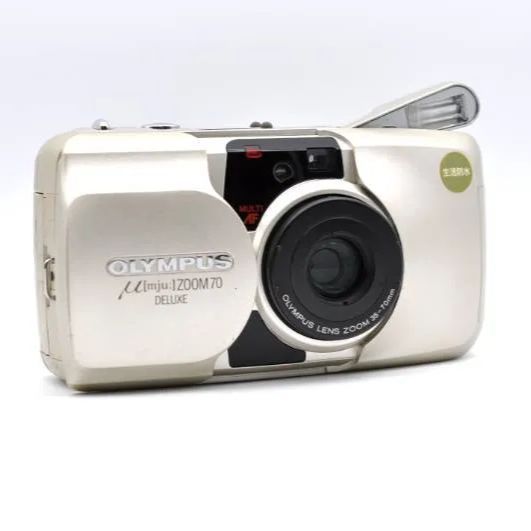 OLYMPUS μ ZOOM 70 DELUXE フィルムカメラ 本体　電池付き 動作OK】OLYMPUS μ[mju:] ZOOM 70 DELUXE コンパクトフィルムカメラ