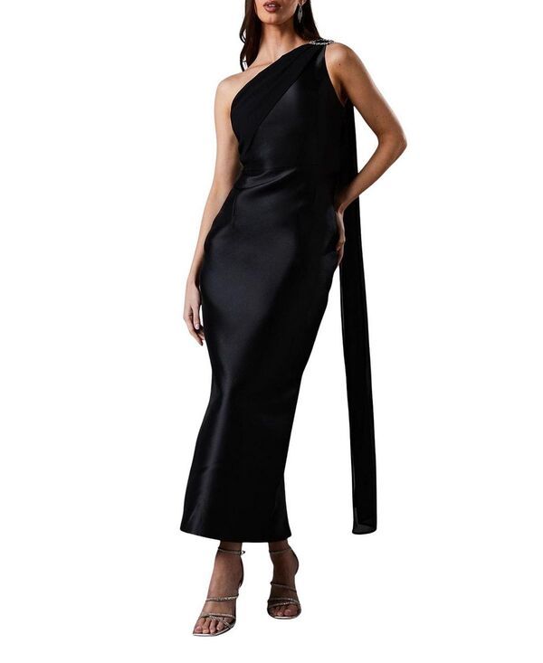コースト レディース トップス ワンピース Coast One Shoulder Twill Gown Black ブラック