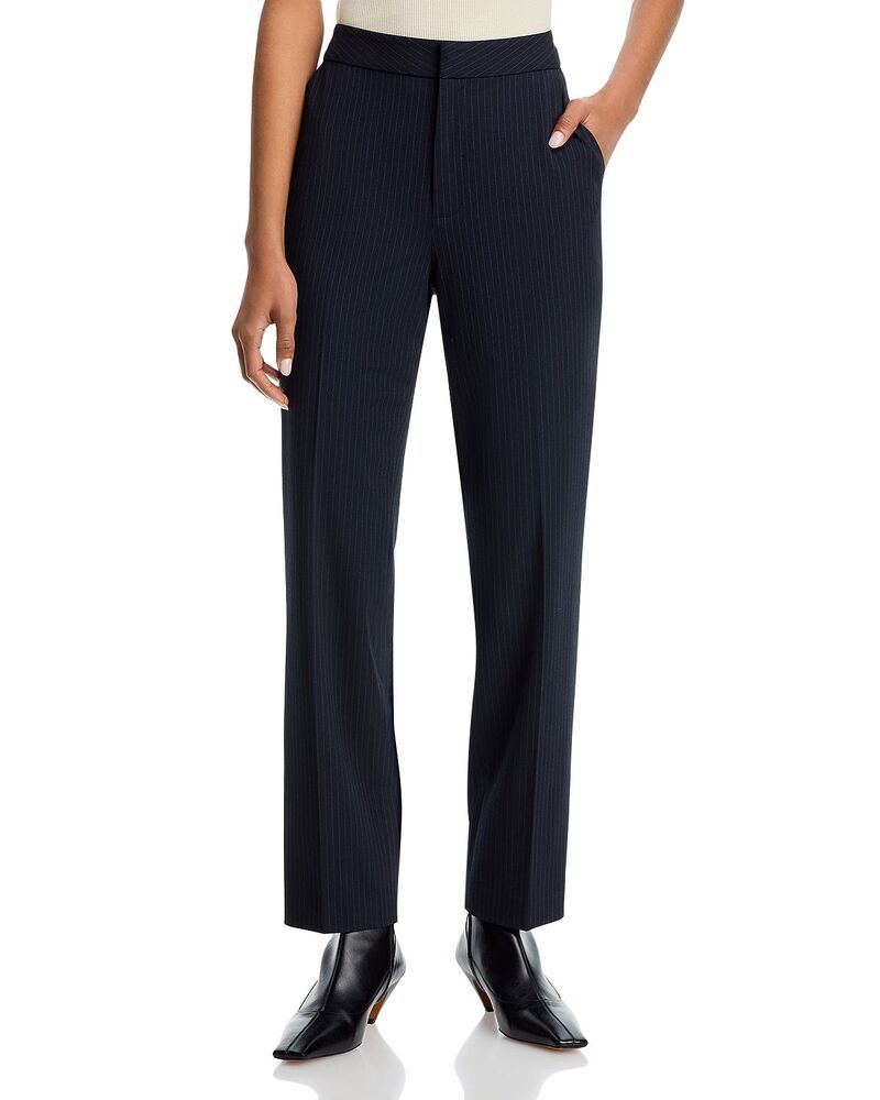 ラジャンス レディース ボトムス カジュアルパンツ LAGENCE Rebel High Rise Pants MidnightIvory Pinstripe アイボリー