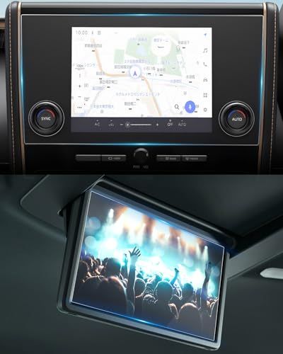 ruiya 【2点セット】 反射防止フィルム 2025 新型 トヨタ アルファード 40系 Xグレード 専用 9.8インチ カーナビ 保護フィルム(反射防止ガラス) + 13.2インチ V13T-R72F 後席ディスプレイ(強化ガラス) フィ 30874aba